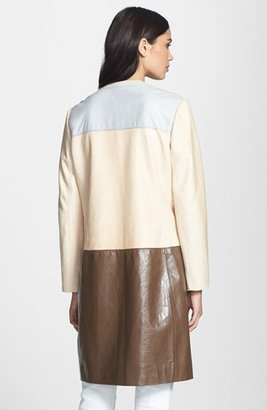 Tory Burch 'Darcy' Leather Coat