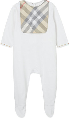 Burberry Checked Bib and Babygrow Set 1-9 Months - for Boys