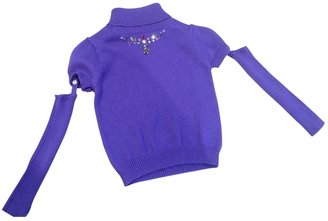 Lili Gaufrette Purple Cotton Knitwear