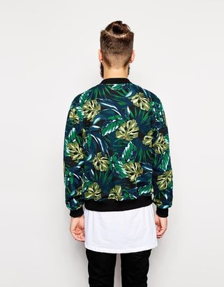 American Apparel Bomber Jacket with AO Leaf Print