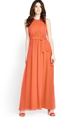 Definitions Pleated Front Maxi Dress