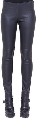 Akris Punto Leather and Jersey Leggings