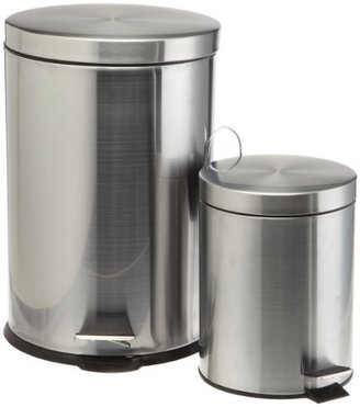 Prime Pacific Pro Cook Stainless Steel Trash Cans, Set of 2, 5 and 20 Liter