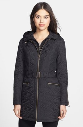 aB Belted Quilted Jacket with Removable Hooded Vestie