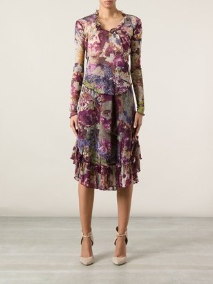Jean Paul Gaultier Vintage floral print skirt suit
