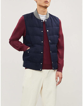 Brunello Cucinelli V-neck wool and cashmere-blend jumper