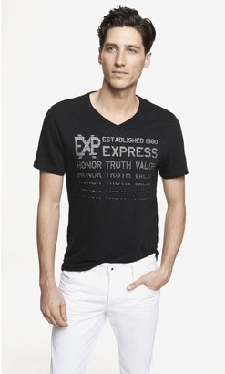 Express Slub Graphic Tee - Exp Stack Stripe