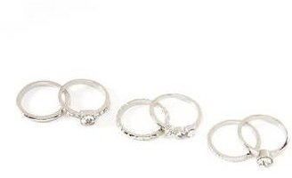 Penningtons Set of 3 clear stone rings