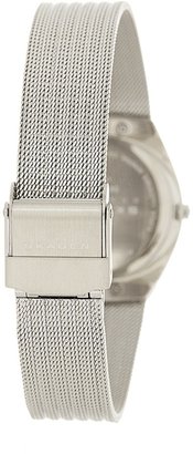 Skagen Women's Crystal Striped Mesh Bracelet Watch
