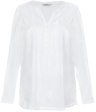 Marks and Spencer M&s Collection Pure Cotton Waffle Textured Top