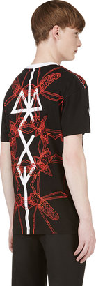 McQ Black & Red Graphic Print T-Shirt