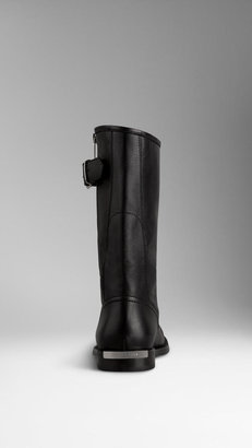 Burberry Leather Biker Boots