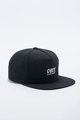 Obey Portland Snapback Cap in Black