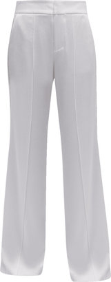 Alice + Olivia Dylan Satin Pants With Crystal Trim