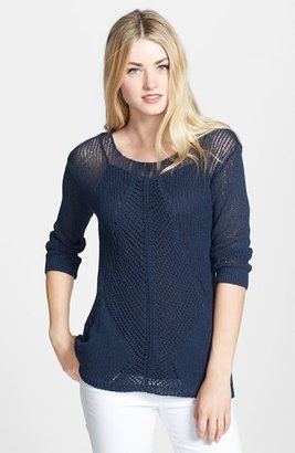 ECI Open Stitch Sweater with Camisole Liner