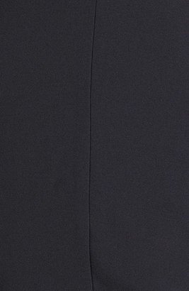London Times Faux Leather Trim Crepe Dress & Jacket (Plus Size)
