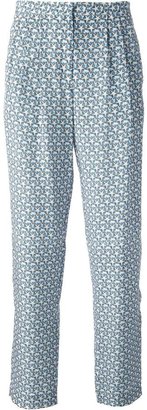 Sea graphic print trousers