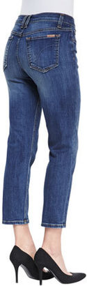 Joe's Jeans Aubree Slim Straight Crop Jeans, Medium Dark Blue