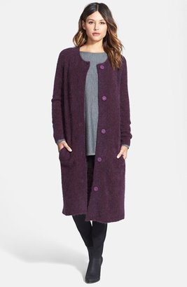 Eileen Fisher Long Round Neck Sweater Coat