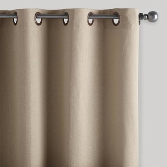 Cost Plus World Market Natural Bori Cotton Grommet Top Curtains, Set of 2