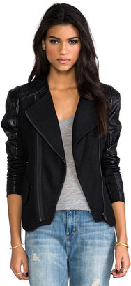 Blank NYC Jacket with Leather Detail