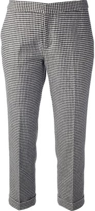 MSGM houndstooth cropped trouser