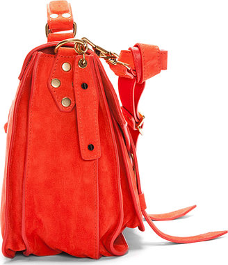 Proenza Schouler Medium Poppy Red Suede PS1 Messenger Bag