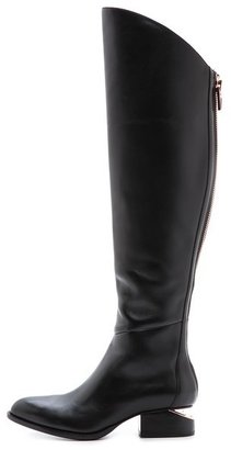 Alexander Wang Sigrid Tall Boots with Rose Gold Hardware