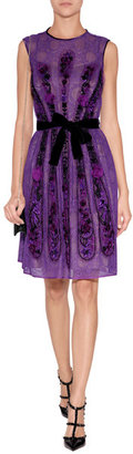 Alberta Ferretti Lace Dress in Purple