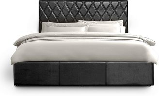 Black Diamond Arista Design King size designer ottoman bed