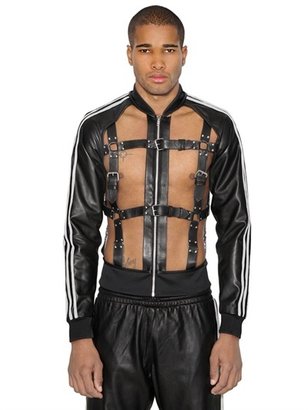 Jeremy Scott Adidas By Leather Straps Cage Jacket