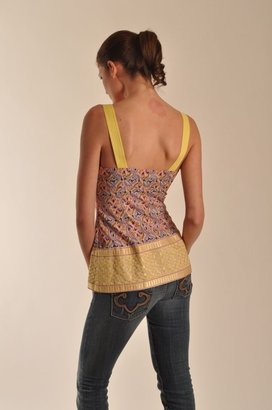Plenty by Tracy Reese Border Cami Top in Circle Foulard