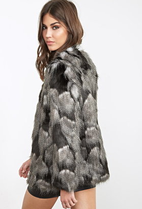 Forever 21 two-tone faux fur jacket
