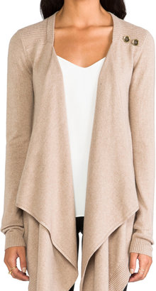 LAmade Cashmere Silk Sweater Button Drape Cardi Sweater