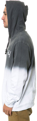 HUF The Tie Dye Pullover Hoodie in Charcoal and White