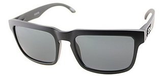 SPY Optics Helm Matte Black Plastic Sunglasses Gray Lens