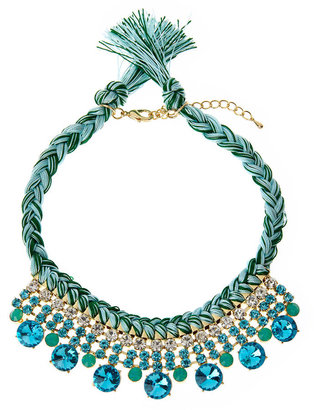 Ella Gold-Tone & Blue Braided Necklace