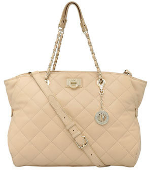 DKNY 'Gansevoort' Quilted Nappa Tote Bag in Stone R1411511