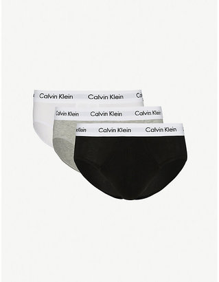 Calvin Klein Men's Multi Pack Of 3 Stretch-Cotton Briefs, Size: M