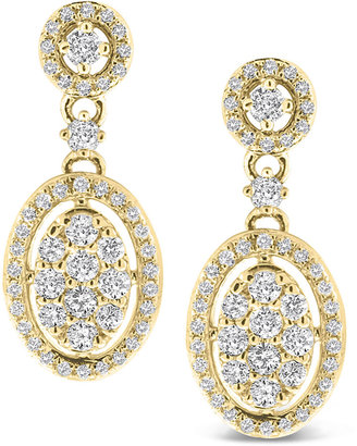 KC Designs Diamond Oval Dangle Earrings