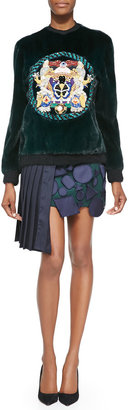 Mary Katrantzou Pleated Geo-Cutout Skirt