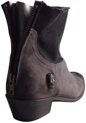 Zadig & Voltaire Grey Leather Ankle boots Teddy