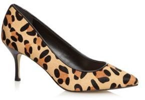 J by Jasper Conran Designer black leopard print pony hair shoes