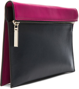 Victoria Beckham Zip Pouch Crossbody Bag in Ink & Magenta
