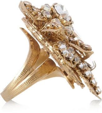 Swarovski Bijoux Heart La Terre D'Or gold-plated crystal ring