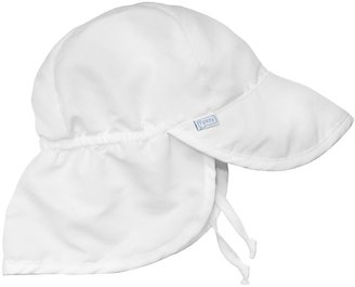 I Play Solid Flap Sun Hat (Toddler) - White-Toddler