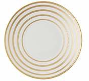 J.L. Coquet Hemisphere Bread & Butter Plate, Gold Stripes