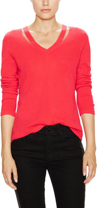 Cashmere Cut Out V-Neck Sweater