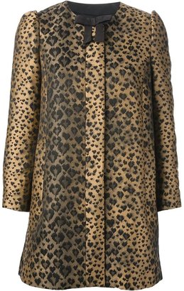 RED Valentino bow leopard coat