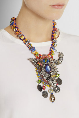 Erickson Beamon Fashion Tribe gold-plated Swarovski crystal necklace